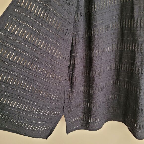 Lane Byrant Womens Cardigan Sweater Plus Size 26 28 Black Pointelle Tunic Length - Picture 5 of 11